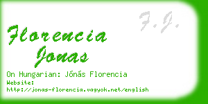 florencia jonas business card