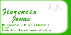 florencia jonas business card